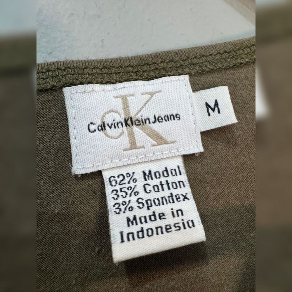 Green Calvin Klein Jeans Tank Top Size M EUC - Picture 7 of 7